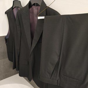 Black stripe 3 piece suit